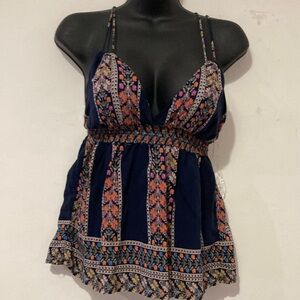 Y2k Summer floral Print Blouse with Empire Bust. Excellent pre~loved con…